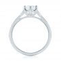 14k White Gold Custom Diamond Engagement Ring - Front View -  104329 - Thumbnail