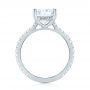 14k White Gold Custom Diamond Engagement Ring - Front View -  104401 - Thumbnail