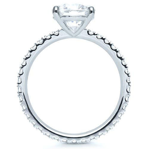  Platinum Platinum Custom Diamond Engagement Ring - Front View -  1104