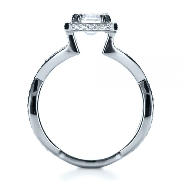Platinum Custom Diamond Engagement Ring - Front View - 1159