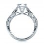 14k White Gold 14k White Gold Custom Diamond Engagement Ring - Front View -  1296 - Thumbnail