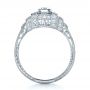 14k White Gold Custom Diamond Engagement Ring - Front View -  1346 - Thumbnail