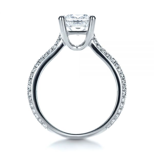Platinum Custom Diamond Engagement Ring - Front View - 1402