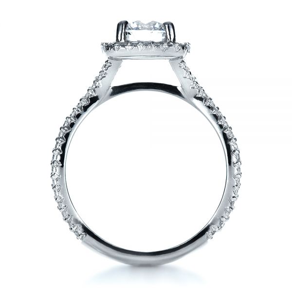 Platinum Custom Diamond Engagement Ring - Front View - 1407