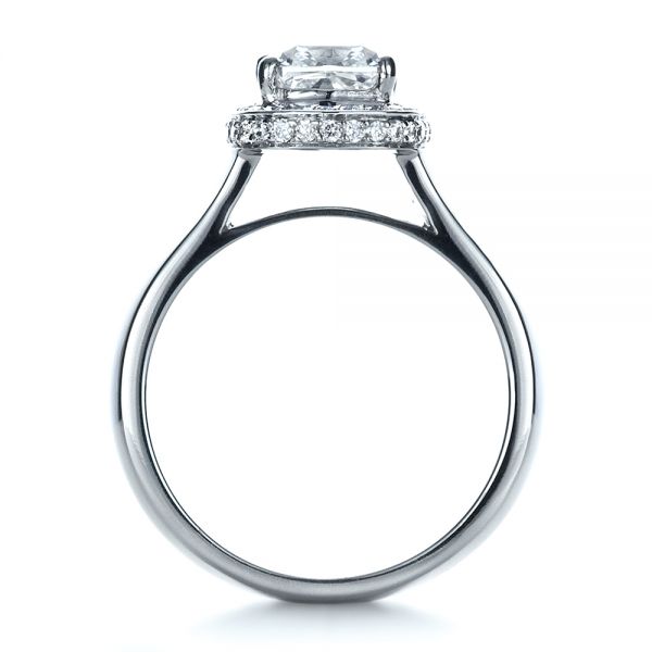 Platinum Platinum Custom Diamond Engagement Ring - Front View - 1408