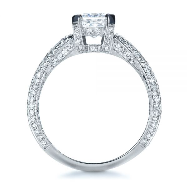 14k White Gold 14k White Gold Custom Diamond Engagement Ring - Front View - 1410