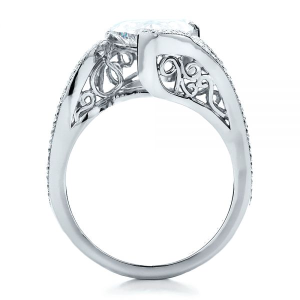 Platinum Custom Diamond Engagement Ring - Front View - 1442