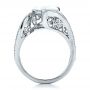 14k White Gold 14k White Gold Custom Diamond Engagement Ring - Front View -  1442 - Thumbnail