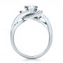 14k White Gold Custom Diamond Engagement Ring - Front View -  1476 - Thumbnail