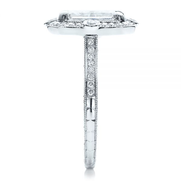  Platinum Custom Diamond Engagement Ring - Side View -  100091