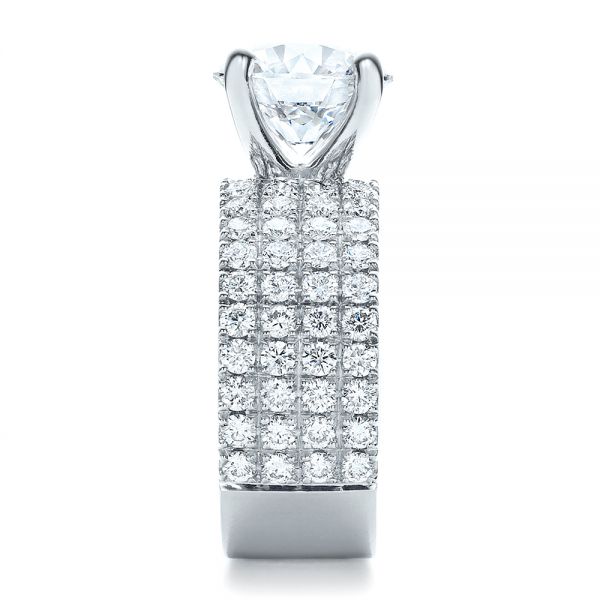 Platinum Custom Diamond Engagement Ring - Side View - 100102