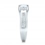  Platinum Custom Diamond Engagement Ring - Side View -  100610 - Thumbnail