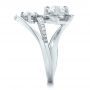 18k White Gold 18k White Gold Custom Diamond Engagement Ring - Side View -  100782 - Thumbnail