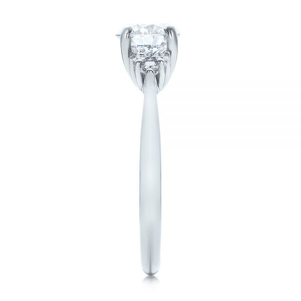 Platinum Custom Diamond Engagement Ring - Side View - 100810