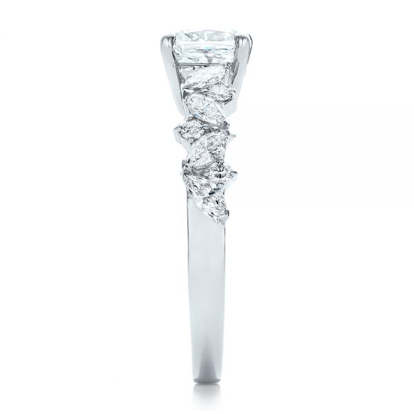 Platinum Custom Diamond Engagement Ring - Side View - 102092