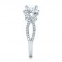14k White Gold Custom Diamond Engagement Ring - Side View -  102148 - Thumbnail