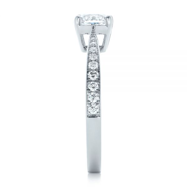  Platinum Platinum Custom Diamond Engagement Ring - Side View -  102253