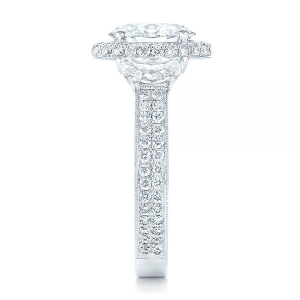  Platinum Platinum Custom Diamond Engagement Ring - Side View -  102415