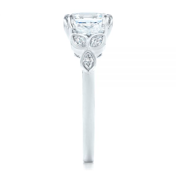 Platinum Custom Diamond Engagement Ring - Side View - 102594