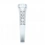 14k White Gold Custom Diamond Engagement Ring - Side View -  102886 - Thumbnail