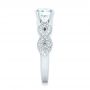 18k White Gold Custom Diamond Engagement Ring - Side View -  102905 - Thumbnail
