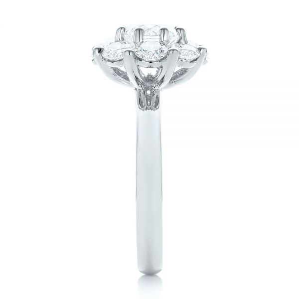  Platinum Platinum Custom Diamond Engagement Ring - Side View -  102927