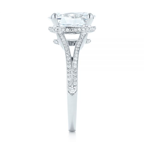 Platinum Custom Diamond Engagement Ring - Side View - 102946