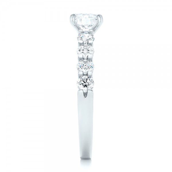  Platinum Custom Diamond Engagement Ring - Side View -  102955