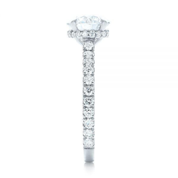 Platinum Custom Diamond Engagement Ring - Side View - 102995