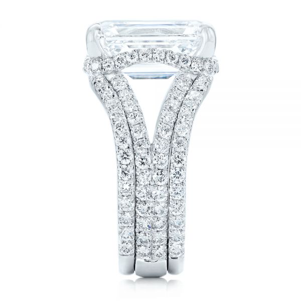 Platinum Custom Diamond Engagement Ring - Side View -  103138