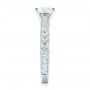 18k White Gold Custom Diamond Engagement Ring - Side View -  103303 - Thumbnail