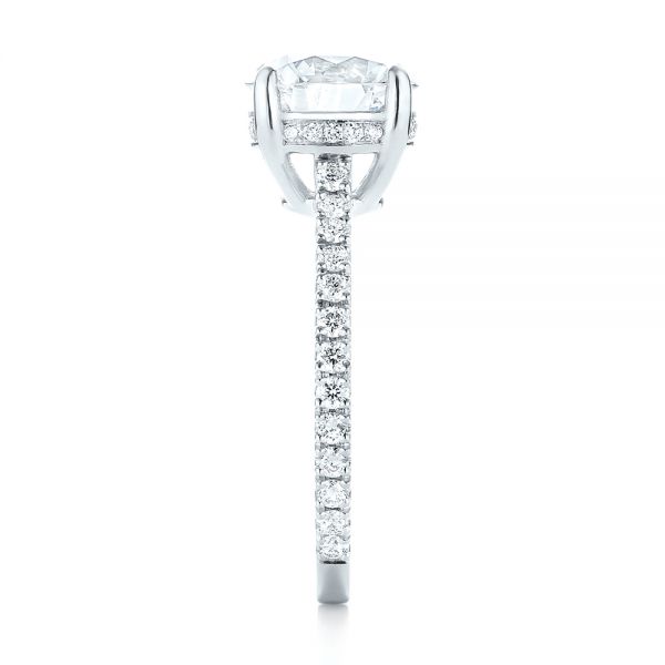  Platinum Custom Diamond Engagement Ring - Side View -  103369