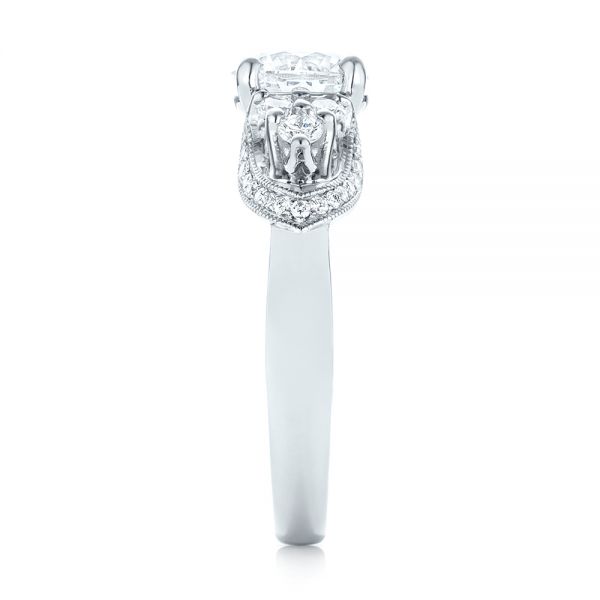  Platinum Custom Diamond Engagement Ring - Side View -  103519