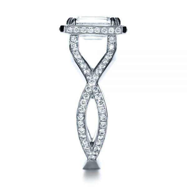  Platinum Custom Diamond Engagement Ring - Side View -  1159