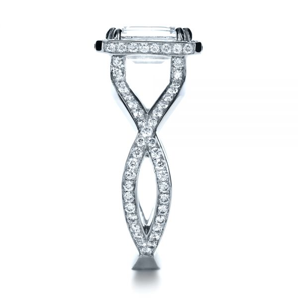 Platinum Custom Diamond Engagement Ring - Side View - 1159