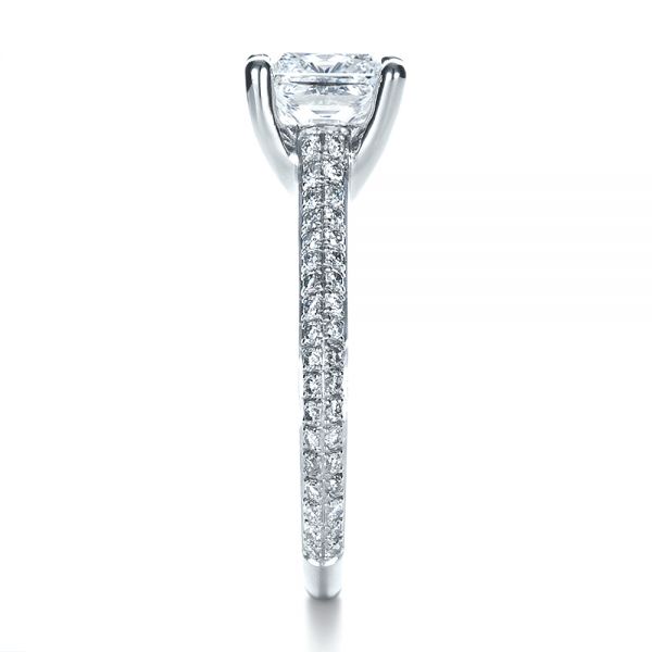  Platinum Custom Diamond Engagement Ring - Side View -  1402