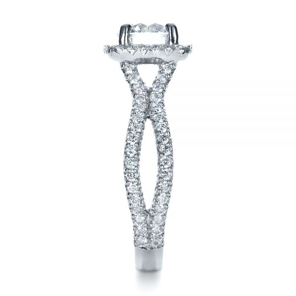 Platinum Custom Diamond Engagement Ring - Side View - 1407