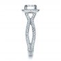 18k White Gold 18k White Gold Custom Diamond Engagement Ring - Side View -  1407 - Thumbnail