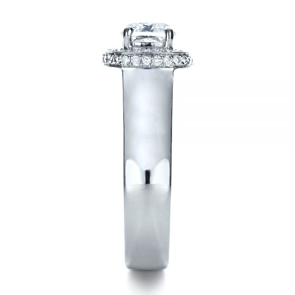 Platinum Platinum Custom Diamond Engagement Ring - Side View - 1408
