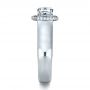 14k White Gold 14k White Gold Custom Diamond Engagement Ring - Side View -  1408 - Thumbnail