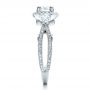 18k White Gold 18k White Gold Custom Diamond Engagement Ring - Side View -  1451 - Thumbnail