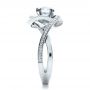 14k White Gold Custom Diamond Engagement Ring - Side View -  1476 - Thumbnail