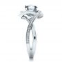 18k White Gold 18k White Gold Custom Diamond Engagement Ring - Side View -  1476 - Thumbnail