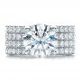 18k White Gold 18k White Gold Custom Diamond Engagement Ring - Top View -  100102 - Thumbnail