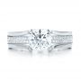  Platinum Custom Diamond Engagement Ring - Top View -  100610 - Thumbnail