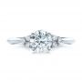 18k White Gold 18k White Gold Custom Diamond Engagement Ring - Top View -  100810 - Thumbnail