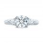  Platinum Custom Diamond Engagement Ring - Top View -  101229 - Thumbnail