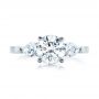  Platinum Custom Diamond Engagement Ring - Top View -  101230 - Thumbnail