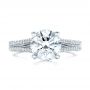 14k White Gold 14k White Gold Custom Diamond Engagement Ring - Top View -  101994 - Thumbnail