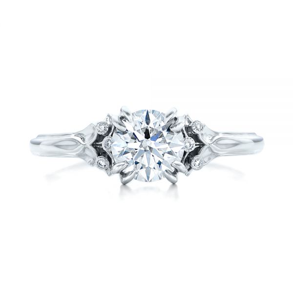  Platinum Platinum Custom Diamond Engagement Ring - Top View -  102024